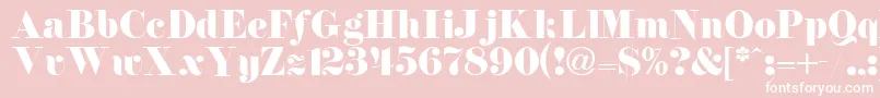 FirenzeitcNormal Font – White Fonts on Pink Background