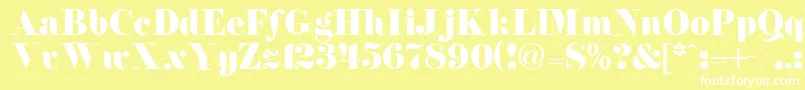 FirenzeitcNormal Font – White Fonts on Yellow Background