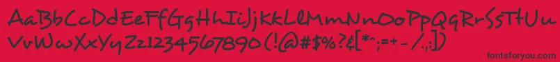 Desyrel Font – Black Fonts on Red Background