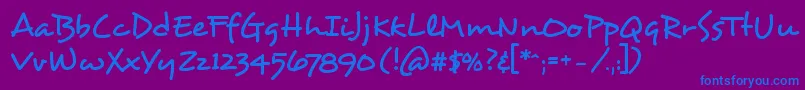 Desyrel Font – Blue Fonts on Purple Background