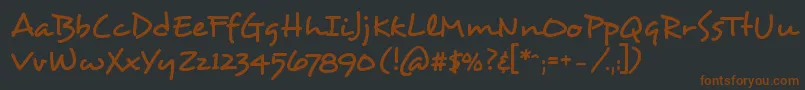 Desyrel Font – Brown Fonts on Black Background