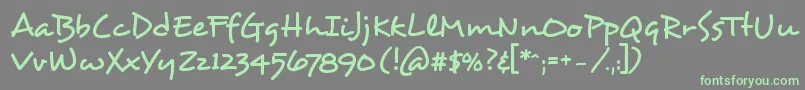 Desyrel Font – Green Fonts on Gray Background