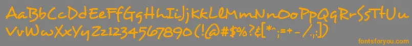 Подробнее о шрифте Desyrel Шрифт Desyrel – оранжевые шрифты на сером фоне