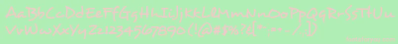 Desyrel Font – Pink Fonts on Green Background