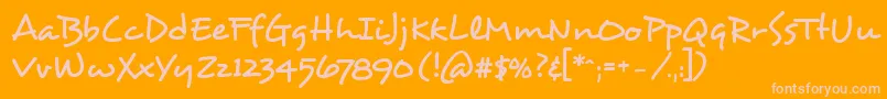Desyrel Font – Pink Fonts on Orange Background