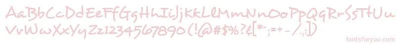 Więcej informacji o czcionce Desyrel Czcionka Desyrel – różowe czcionki na białym tle
