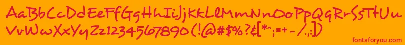 Desyrel Font – Red Fonts on Orange Background