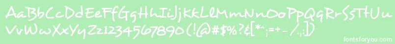 Desyrel Font – White Fonts on Green Background
