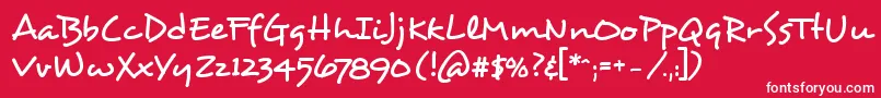 Desyrel Font – White Fonts on Red Background