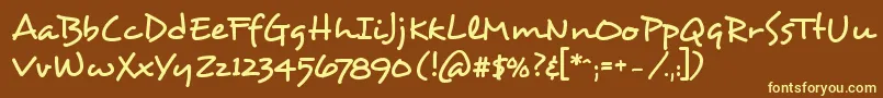 Desyrel Font – Yellow Fonts on Brown Background