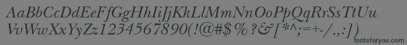 フォントNwb56C – 黒い文字の灰色の背景
