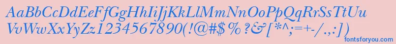 Nwb56C Font – Blue Fonts on Pink Background
