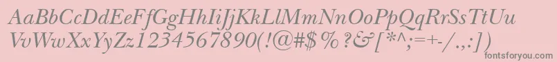 Nwb56C Font – Gray Fonts on Pink Background