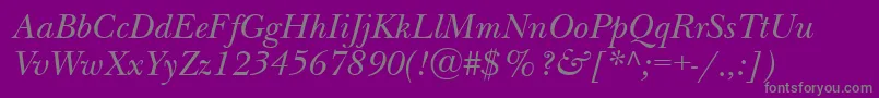 Nwb56C Font – Gray Fonts on Purple Background