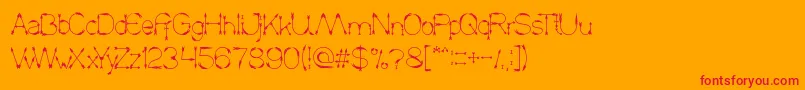 CrowChief Font – Red Fonts on Orange Background