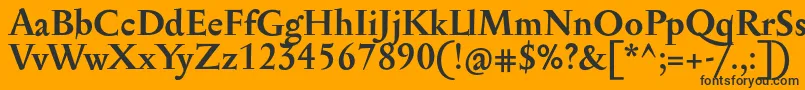 Шрифт SerapioniitxnBold – чёрные шрифты на оранжевом фоне