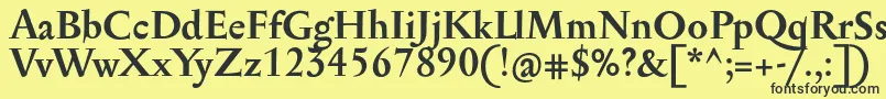 SerapioniitxnBold Font – Black Fonts on Yellow Background