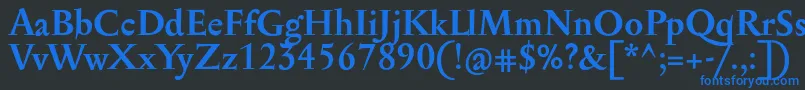 SerapioniitxnBold Font – Blue Fonts on Black Background