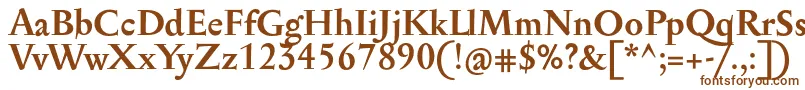SerapioniitxnBold-fontti – ruskeat fontit valkoisella taustalla