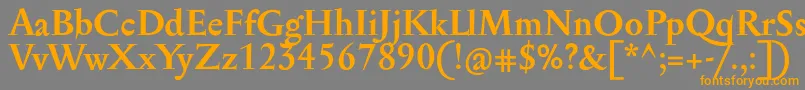 SerapioniitxnBold Font – Orange Fonts on Gray Background