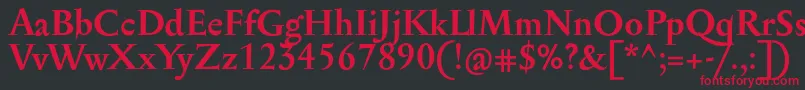 SerapioniitxnBold Font – Red Fonts on Black Background