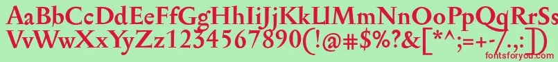 Шрифт SerapioniitxnBold – красные шрифты на зелёном фоне