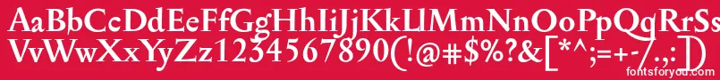 SerapioniitxnBold Font – White Fonts on Red Background