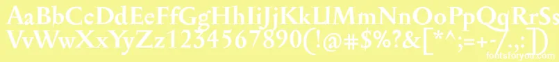 SerapioniitxnBold Font – White Fonts on Yellow Background