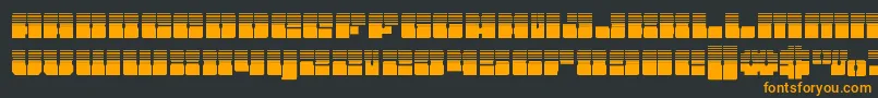 Czcionka Starnurseryhalf – pomarańczowe czcionki na czarnym tle