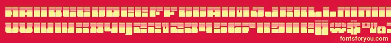 Starnurseryhalf Font – Yellow Fonts on Red Background