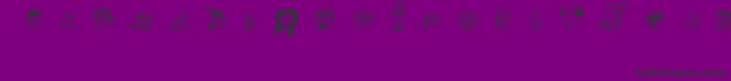 Czcionka 21 – czarne czcionki na fioletowym tle