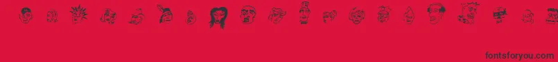 21 Font – Black Fonts on Red Background