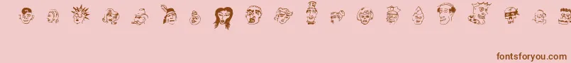 21 Font – Brown Fonts on Pink Background