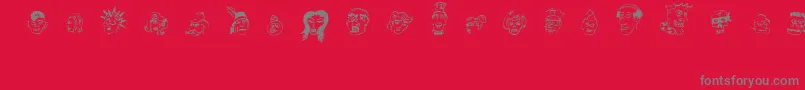 21 Font – Gray Fonts on Red Background