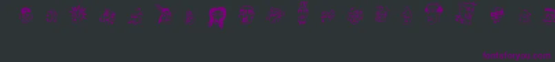 21 Font – Purple Fonts on Black Background