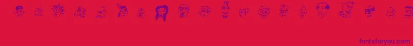 fuente 21 – Fuentes Moradas Sobre Fondo Rojo