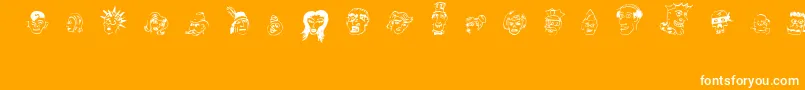 21 Font – White Fonts on Orange Background