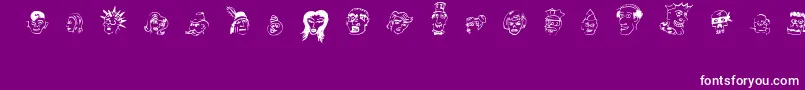 21 Font – White Fonts on Purple Background