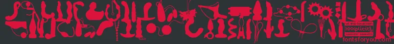 WcXxxplicitBta-Schriftart – Rote Schriften auf schwarzem Hintergrund