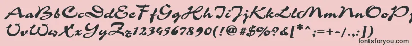 CorridaBold Font – Black Fonts on Pink Background