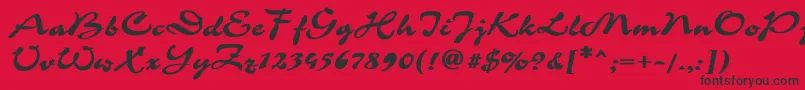 CorridaBold Font – Black Fonts on Red Background