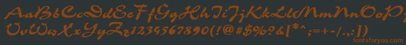 CorridaBold Font – Brown Fonts on Black Background