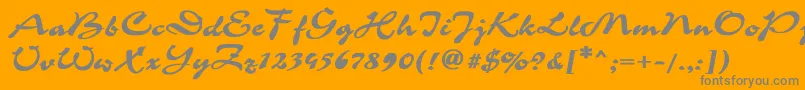 CorridaBold-Schriftart – Graue Schriften auf orangefarbenem Hintergrund