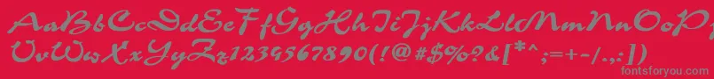 CorridaBold Font – Gray Fonts on Red Background