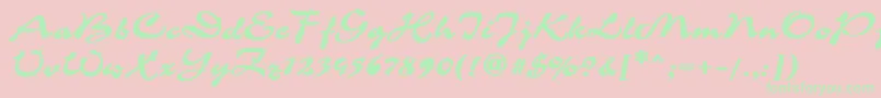 CorridaBold Font – Green Fonts on Pink Background