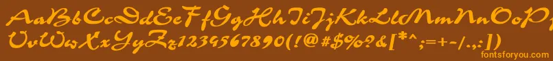 CorridaBold Font – Orange Fonts on Brown Background