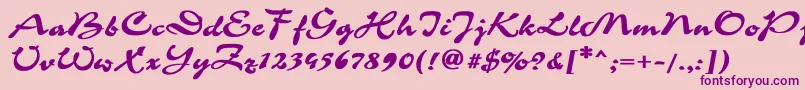 CorridaBold Font – Purple Fonts on Pink Background