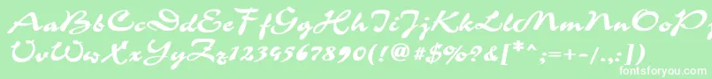 CorridaBold Font – White Fonts on Green Background