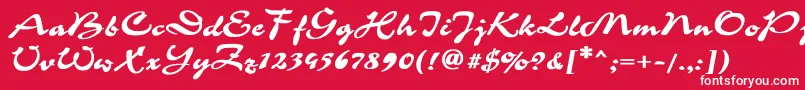 CorridaBold Font – White Fonts on Red Background