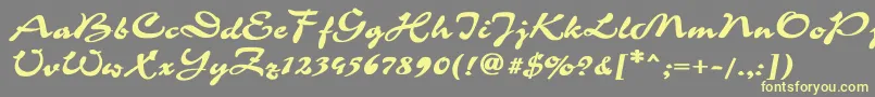 CorridaBold Font – Yellow Fonts on Gray Background